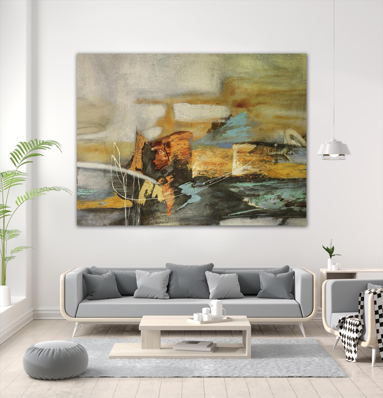 Composicion II by Gabriela Villarreal on GIANT ART - yellow abstract