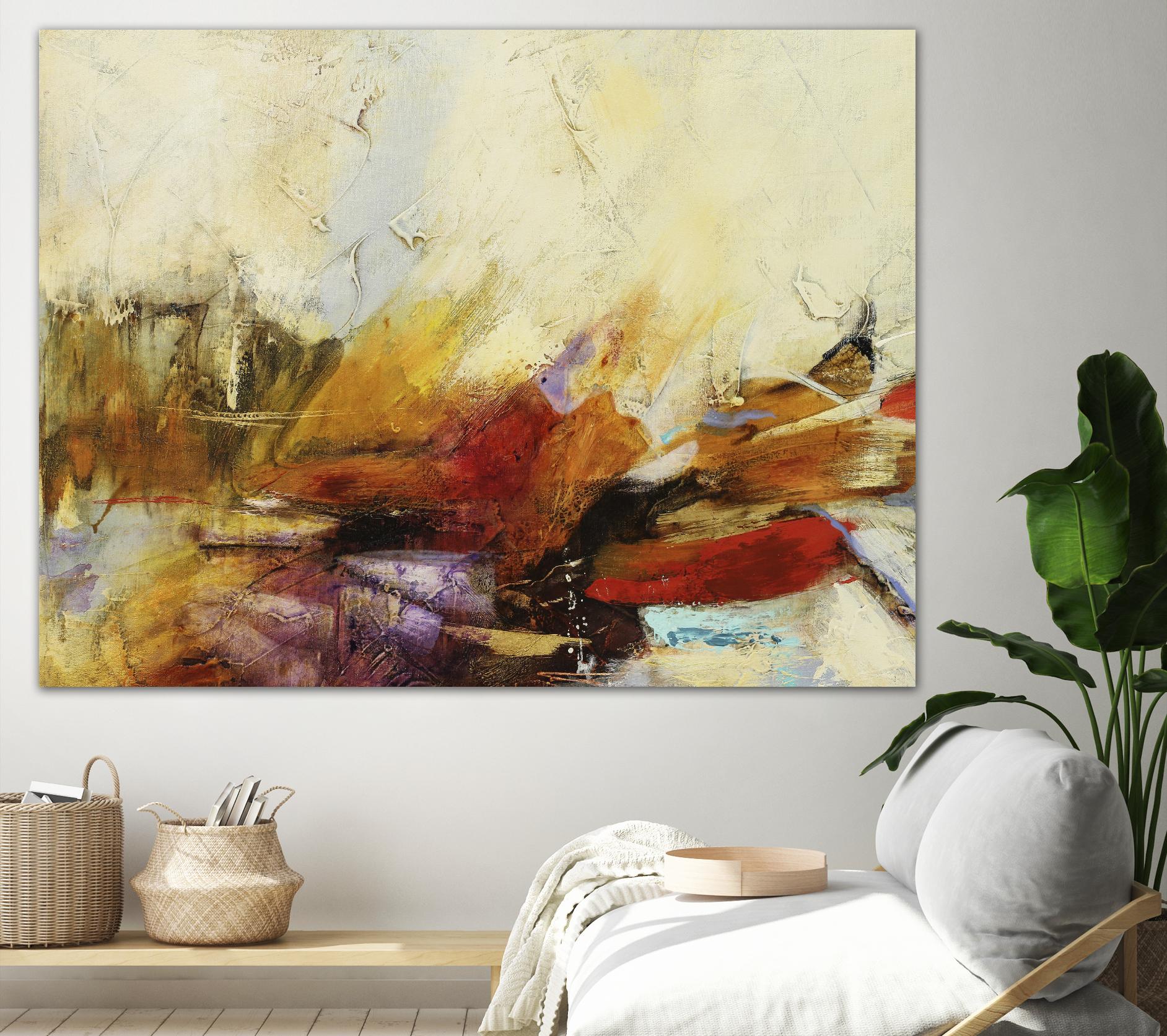 Feteen II by Gabriela Villarreal on GIANT ART - pink abstract