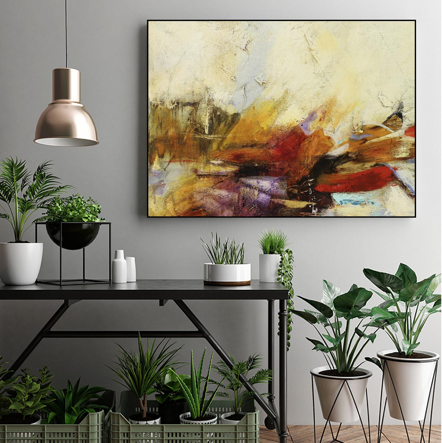 Feteen II by Gabriela Villarreal on GIANT ART - pink abstract