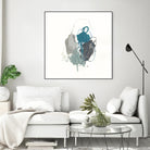 Teal Gesture I by June Erica Vess on GIANT ART - green abstract