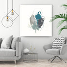 Teal Gesture I by June Erica Vess on GIANT ART - green abstract