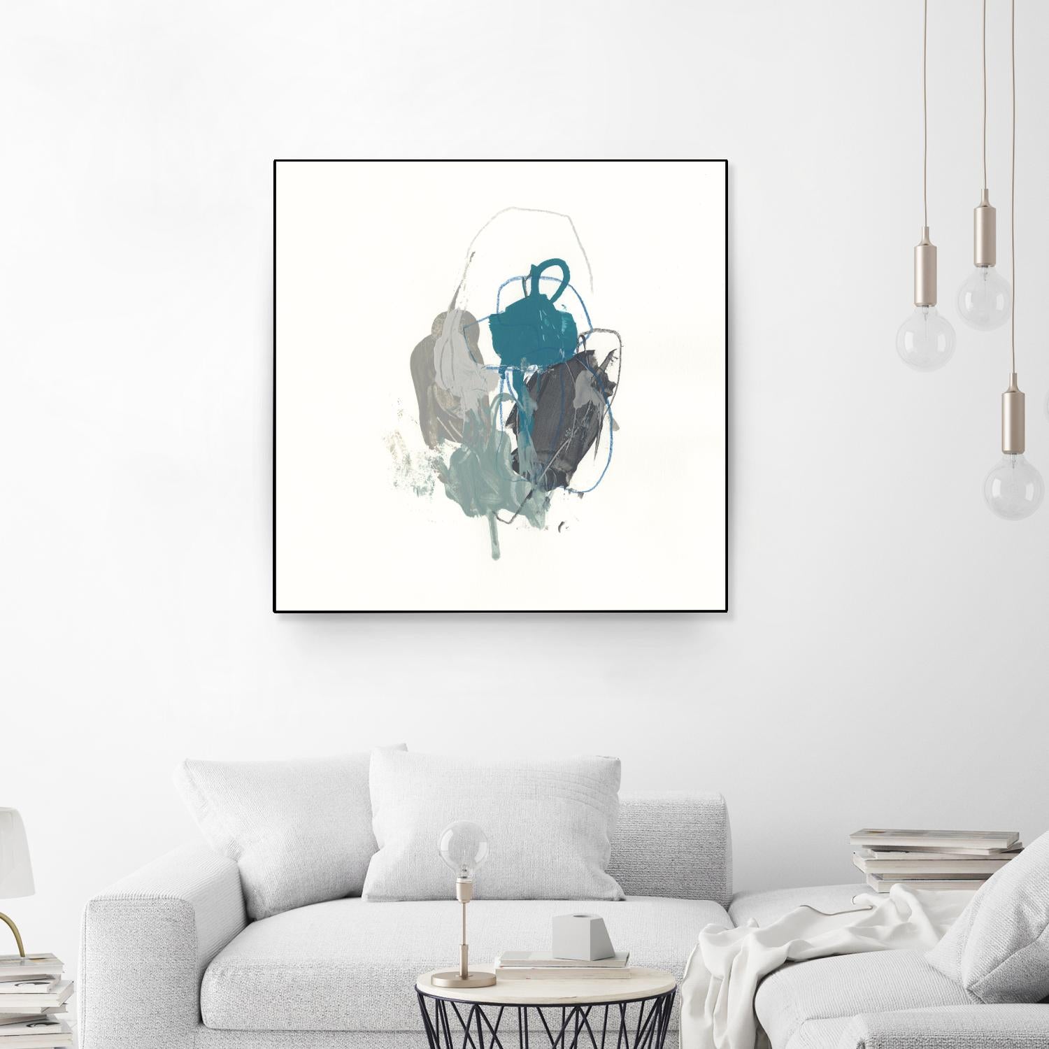 Teal Gesture I by June Erica Vess on GIANT ART - green abstract