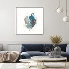 Teal Gesture I by June Erica Vess on GIANT ART - green abstract