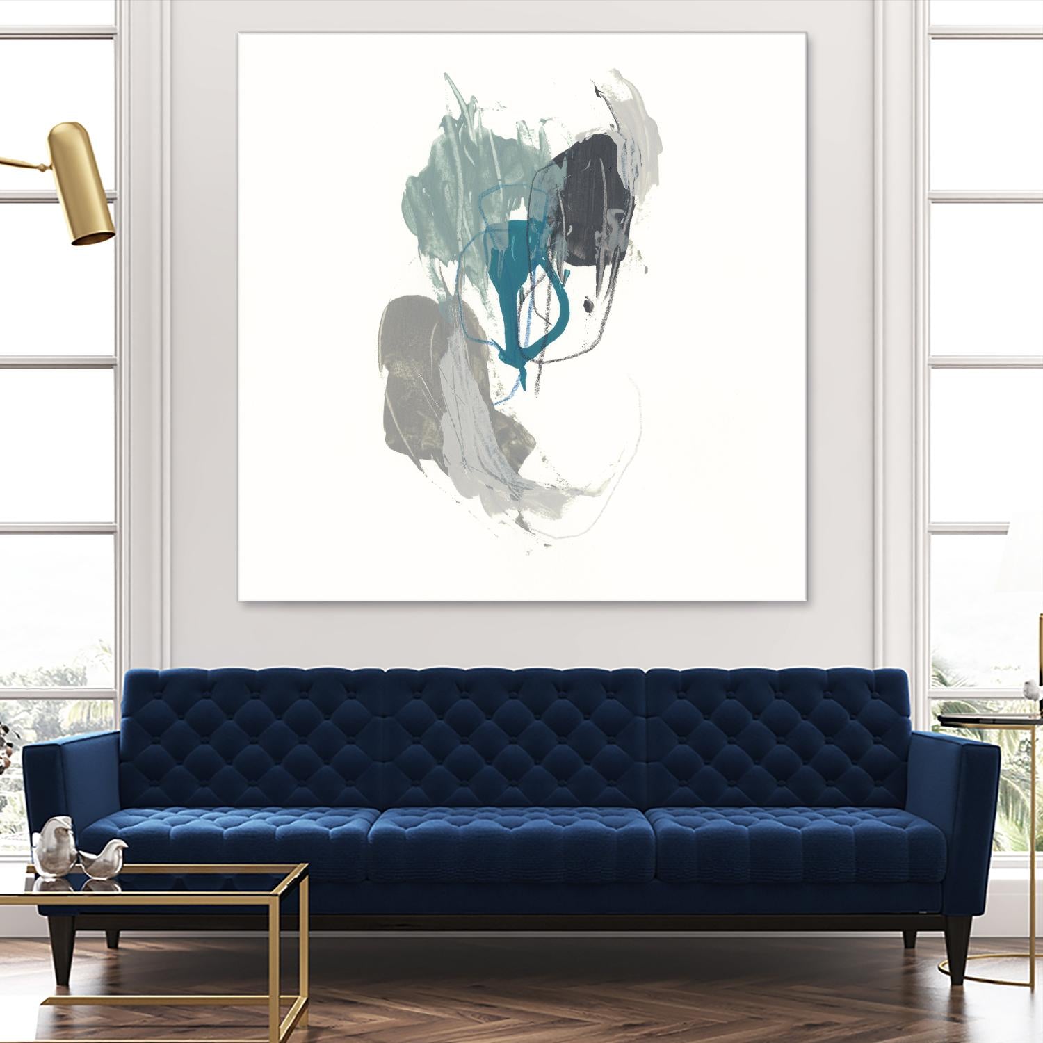 Teal Gesture III by June Erica Vess on GIANT ART - green abstract