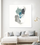 Teal Gesture III by June Erica Vess on GIANT ART - green abstract