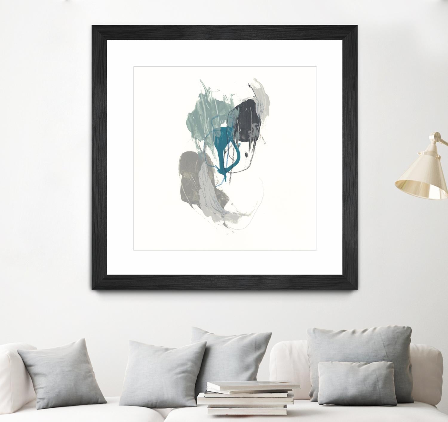 Teal Gesture III by June Erica Vess on GIANT ART - green abstract