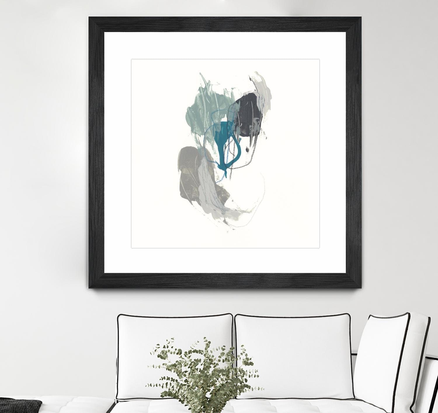 Teal Gesture III by June Erica Vess on GIANT ART - green abstract