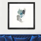 Teal Gesture III by June Erica Vess on GIANT ART - green abstract