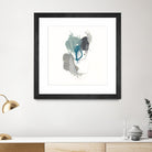 Teal Gesture III by June Erica Vess on GIANT ART - green abstract