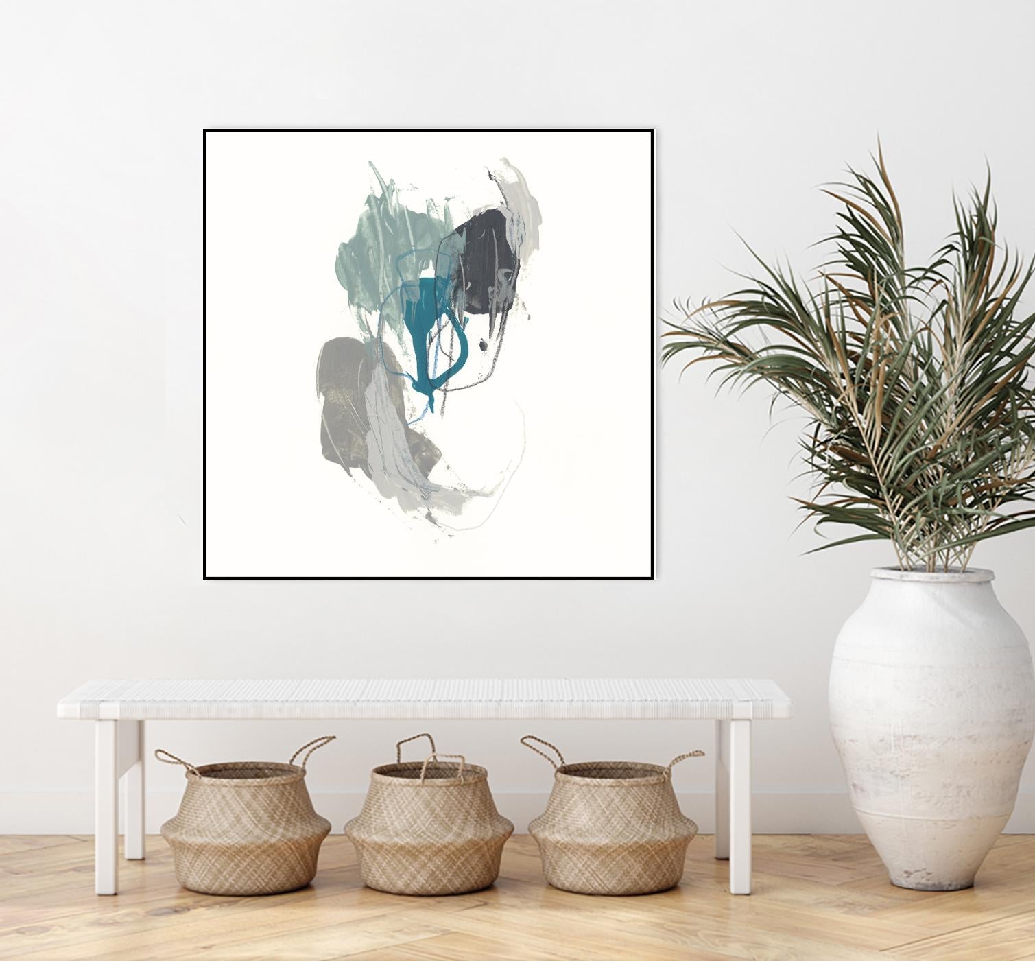 Teal Gesture III by June Erica Vess on GIANT ART - green abstract