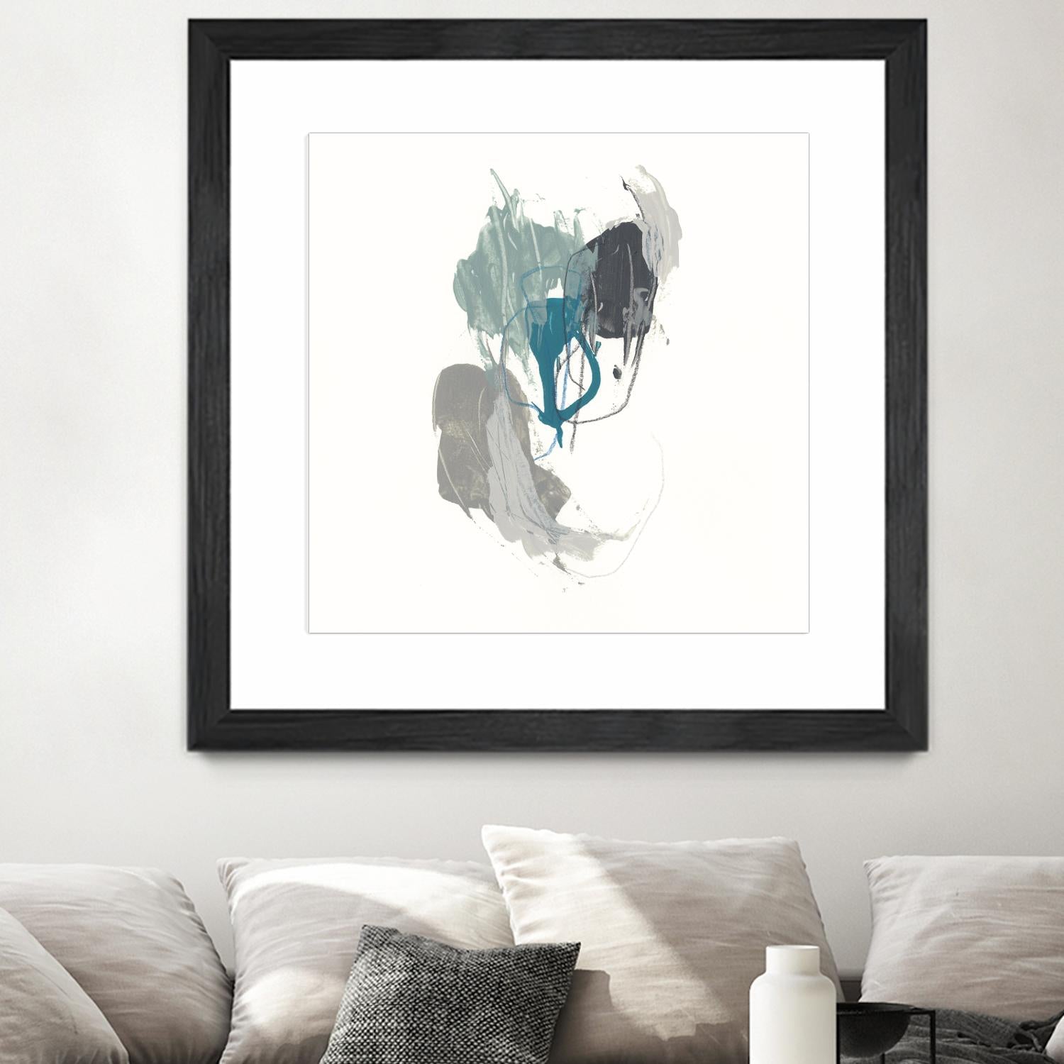 Teal Gesture III by June Erica Vess on GIANT ART - green abstract