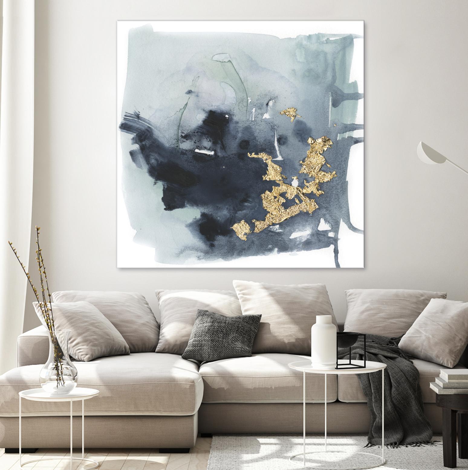 Cerulean & Gold I by Victoria Borges on GIANT ART - abstract