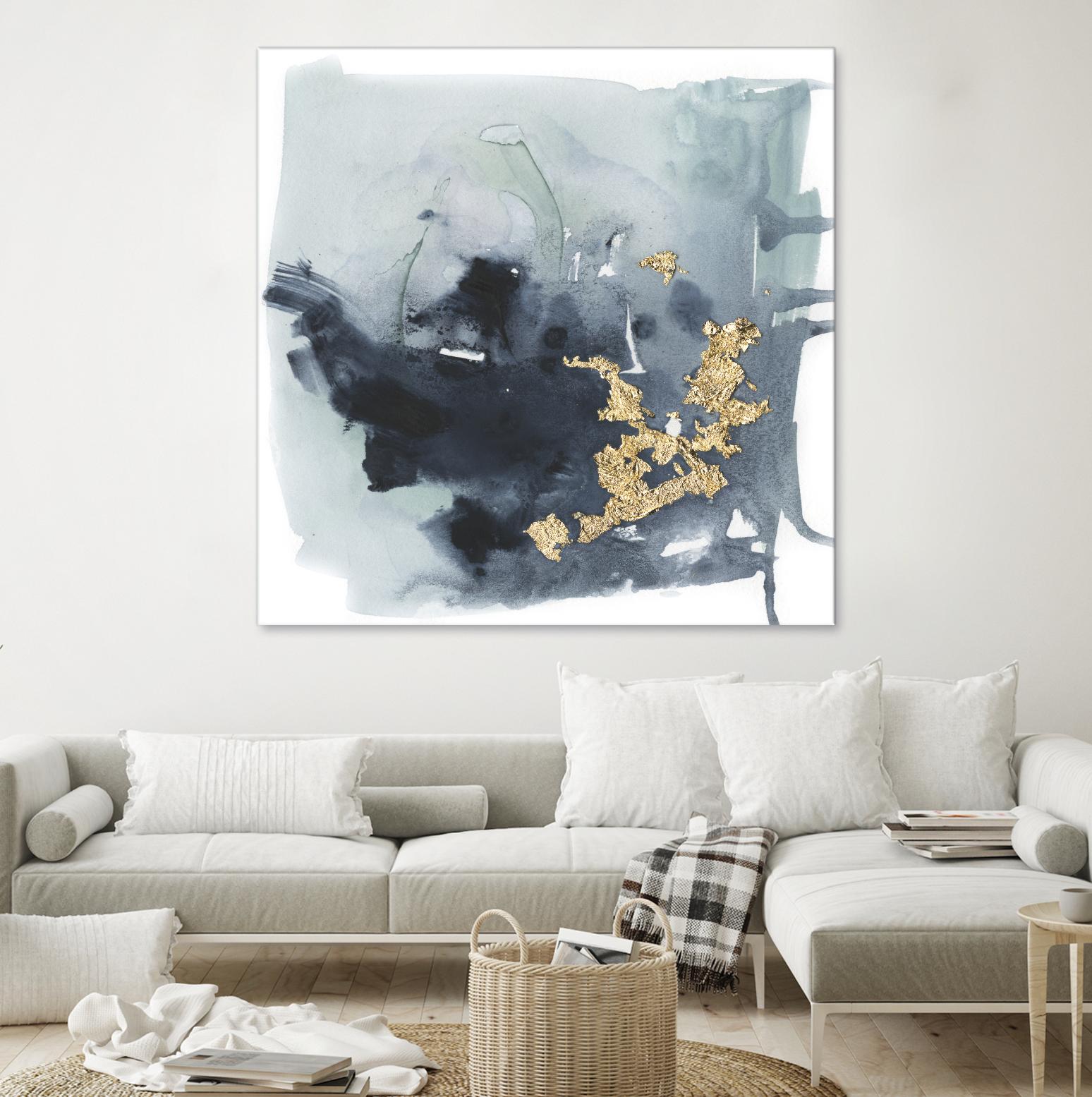 Cerulean & Gold I by Victoria Borges on GIANT ART - abstract