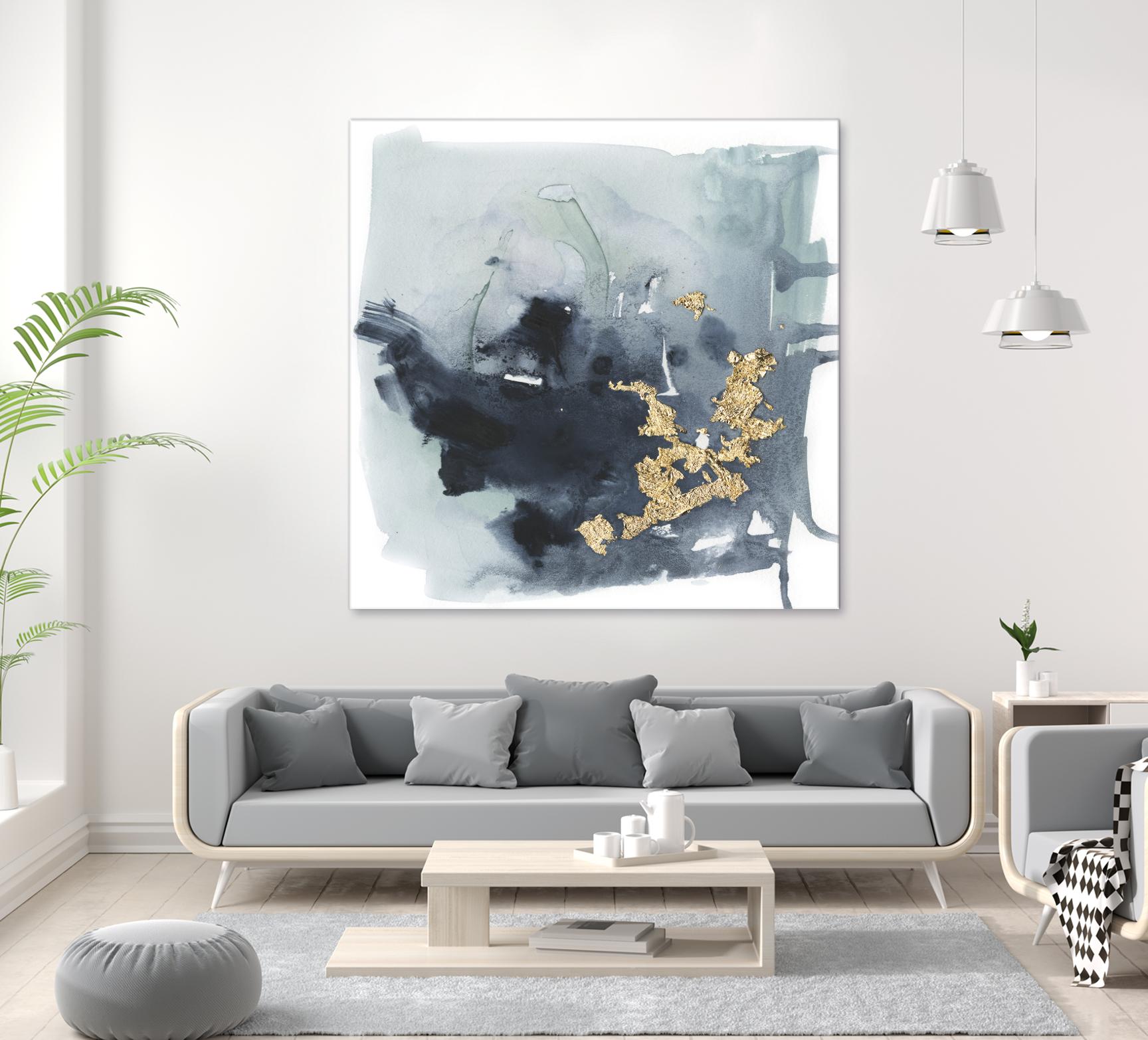 Cerulean & Gold I by Victoria Borges on GIANT ART - abstract