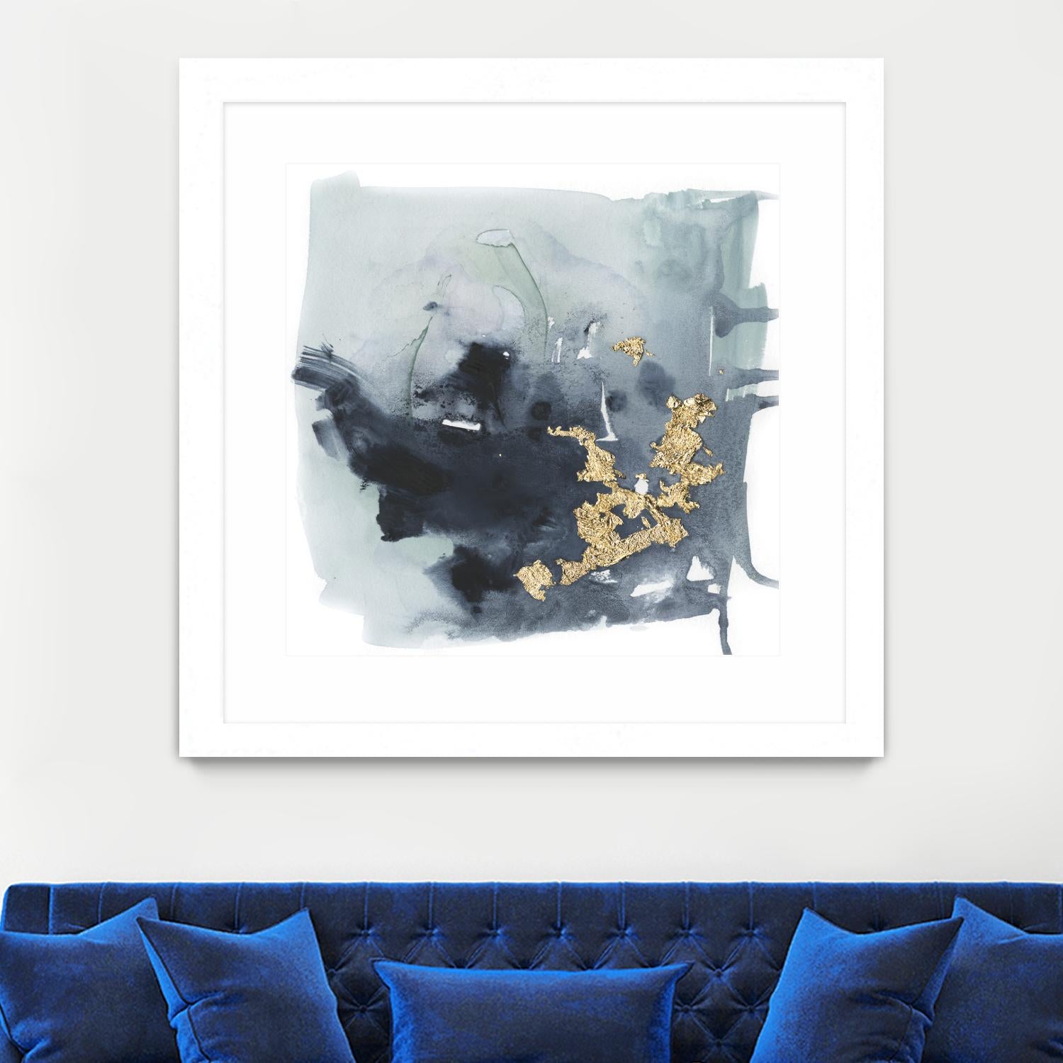 Cerulean & Gold I by Victoria Borges on GIANT ART - abstract