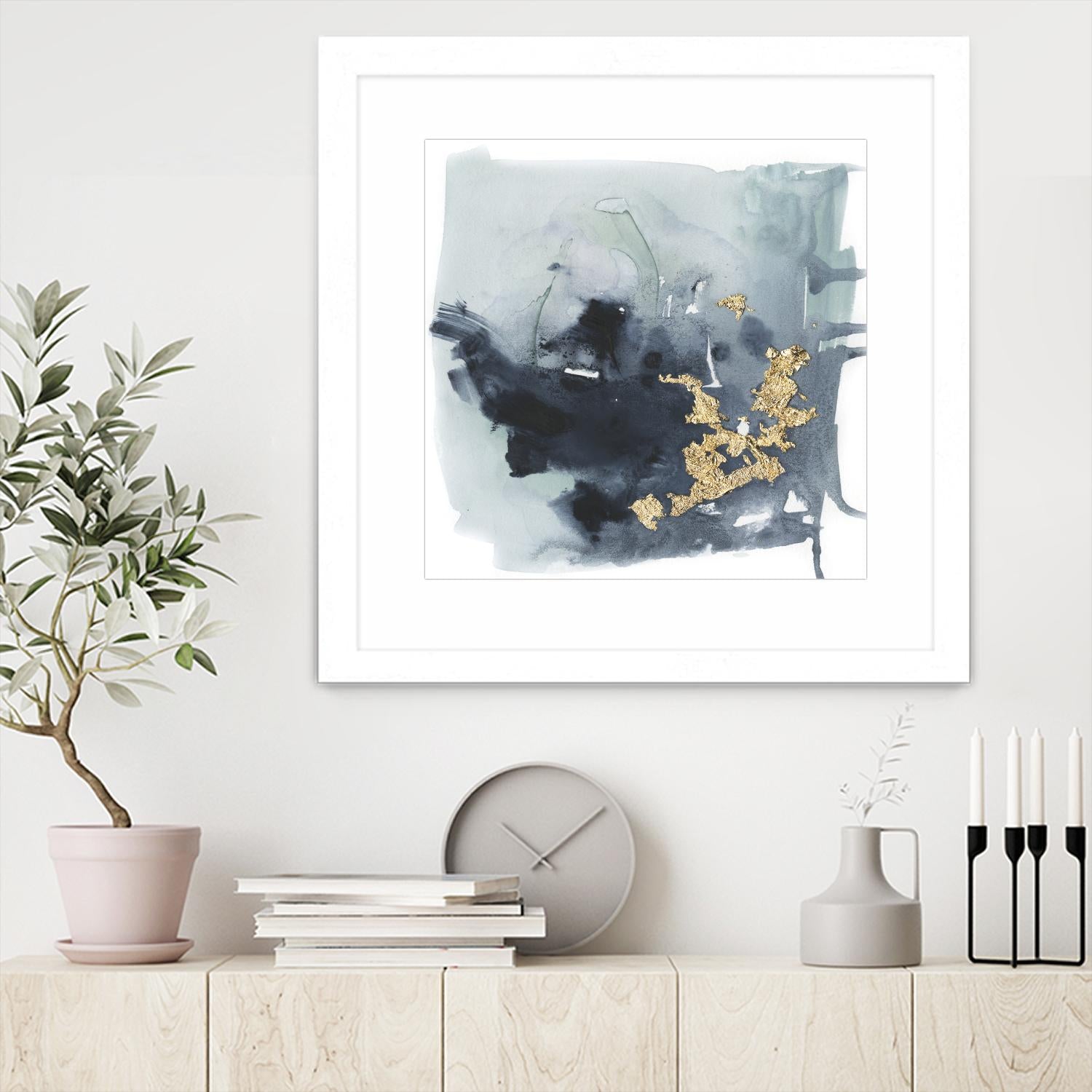 Cerulean & Gold I by Victoria Borges on GIANT ART - abstract