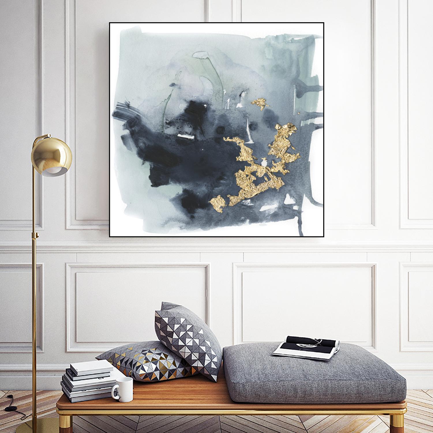 Cerulean & Gold I by Victoria Borges on GIANT ART - abstract