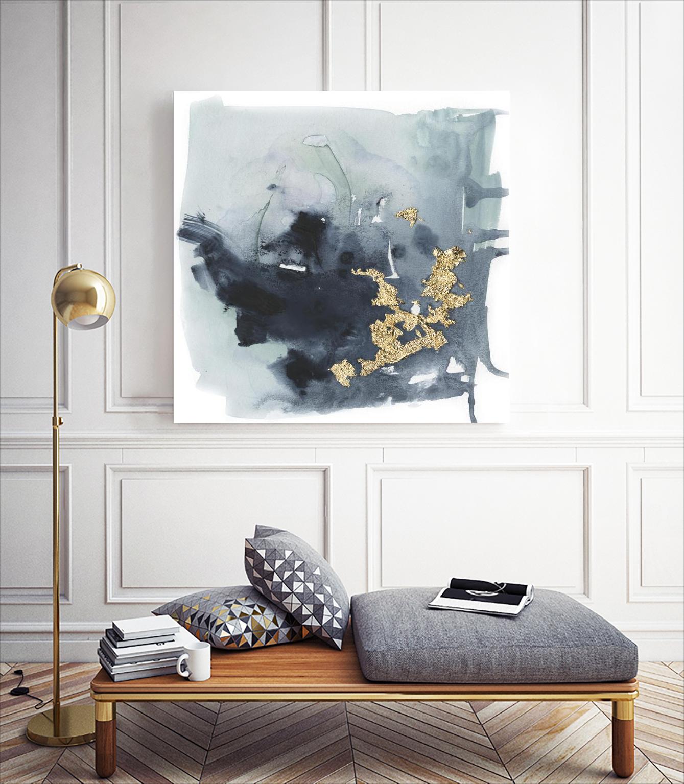 Cerulean & Gold I by Victoria Borges on GIANT ART - abstract