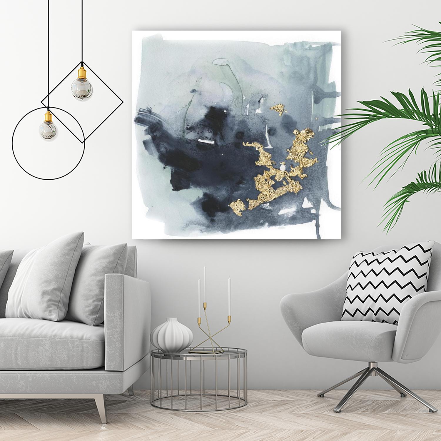 Cerulean & Gold I by Victoria Borges on GIANT ART - abstract