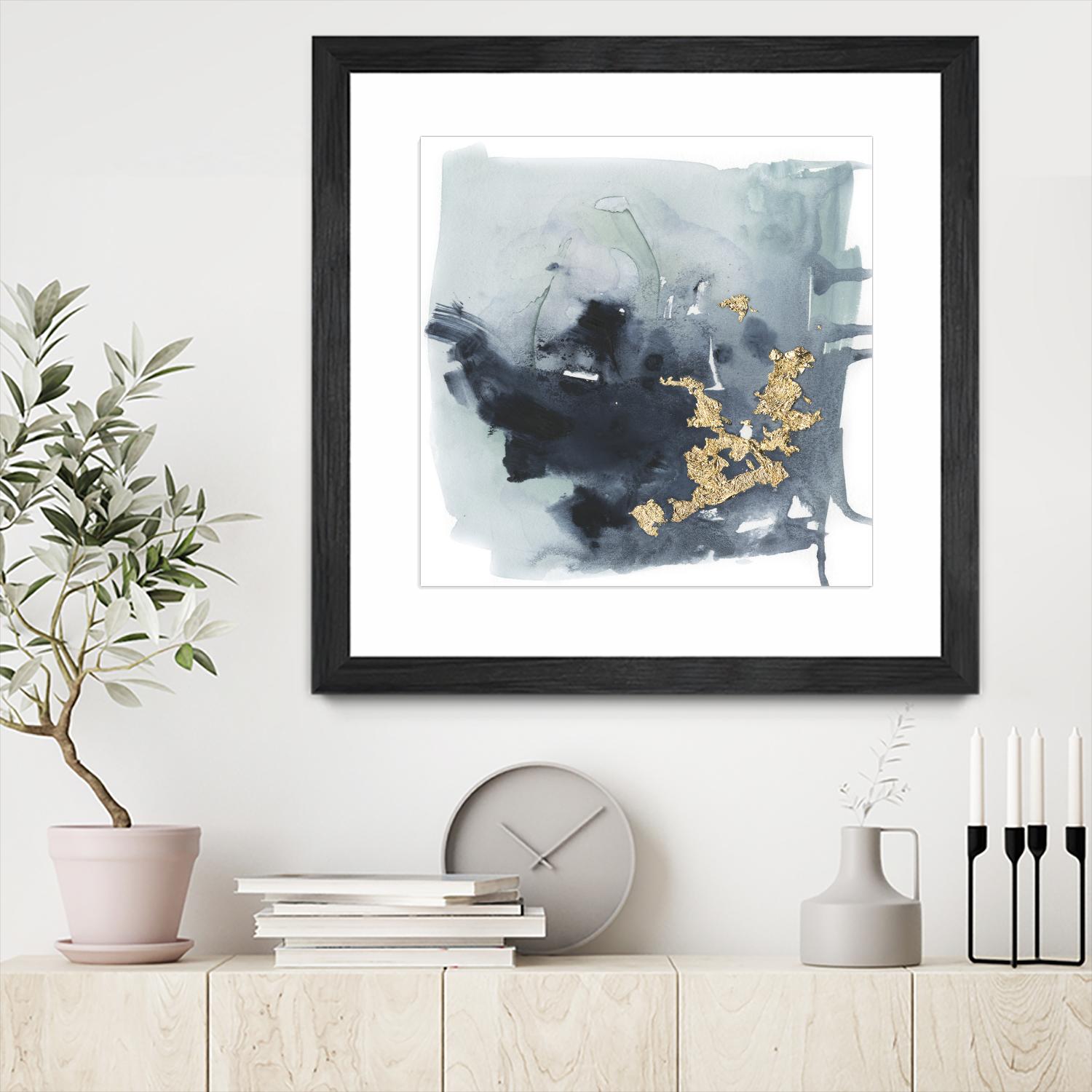 Cerulean & Gold I by Victoria Borges on GIANT ART - abstract