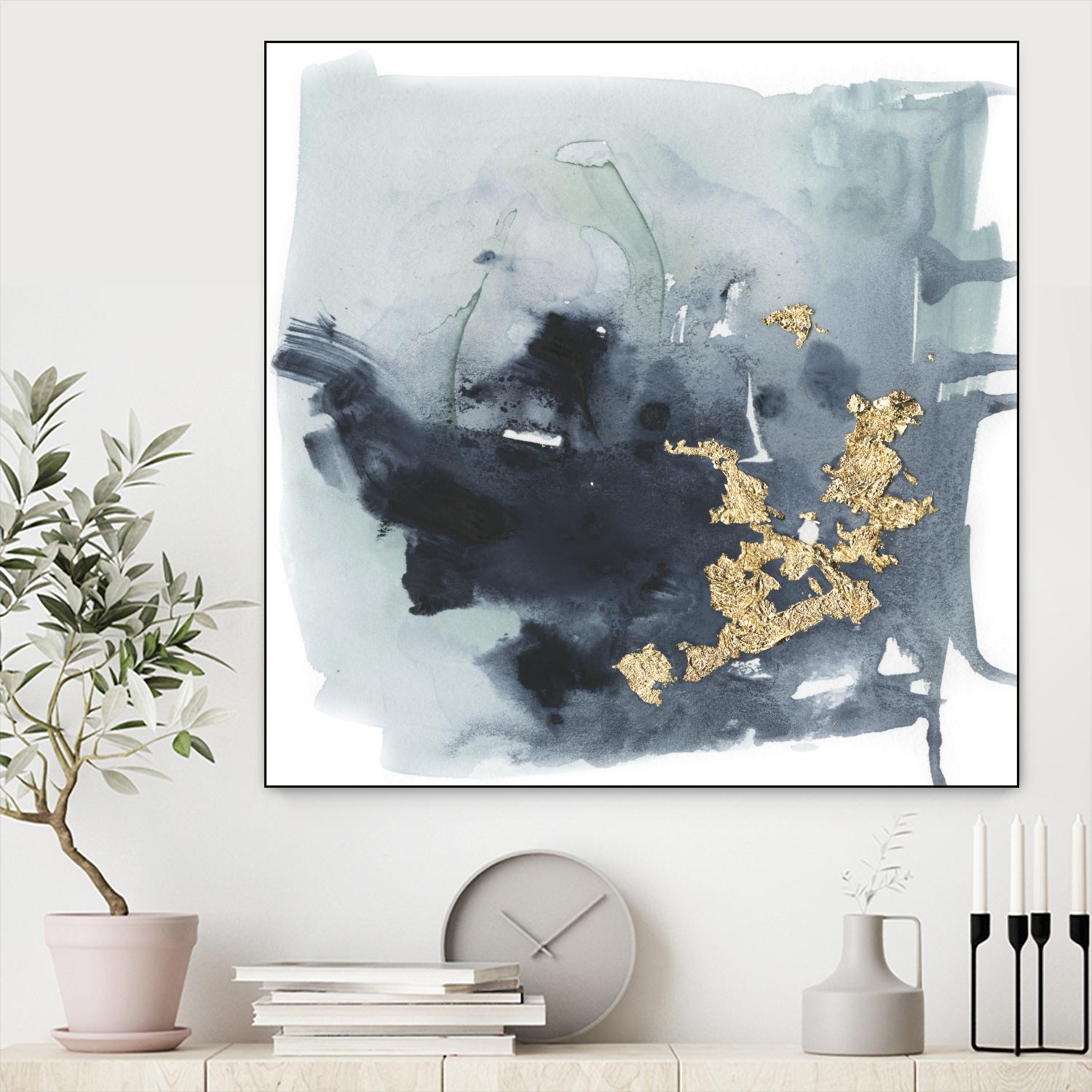 Cerulean & Gold I by Victoria Borges on GIANT ART - abstract