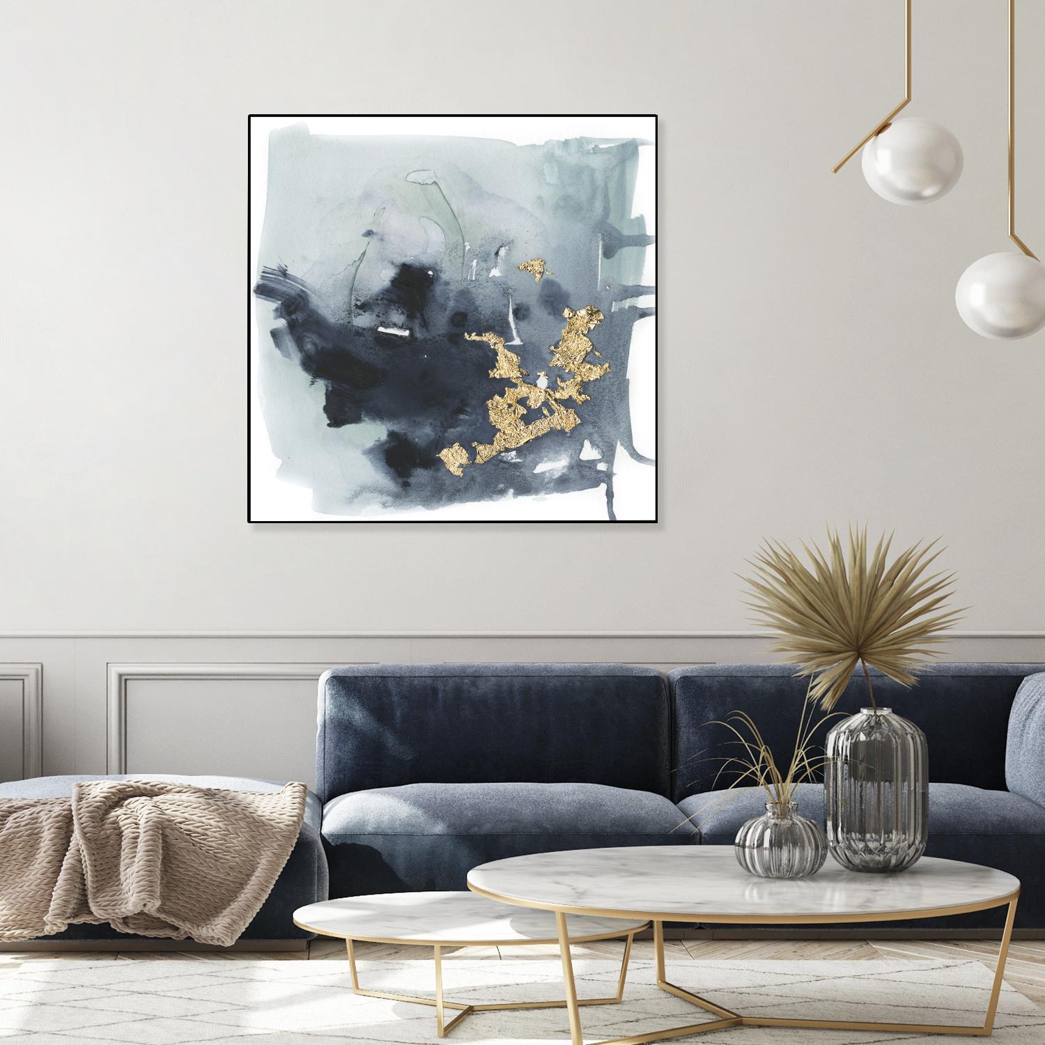 Cerulean & Gold I by Victoria Borges on GIANT ART - abstract