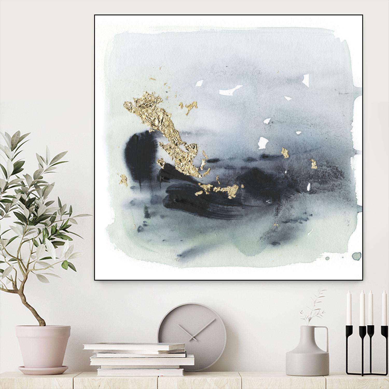 Cerulean & Gold II by Victoria Borges on GIANT ART - abstract