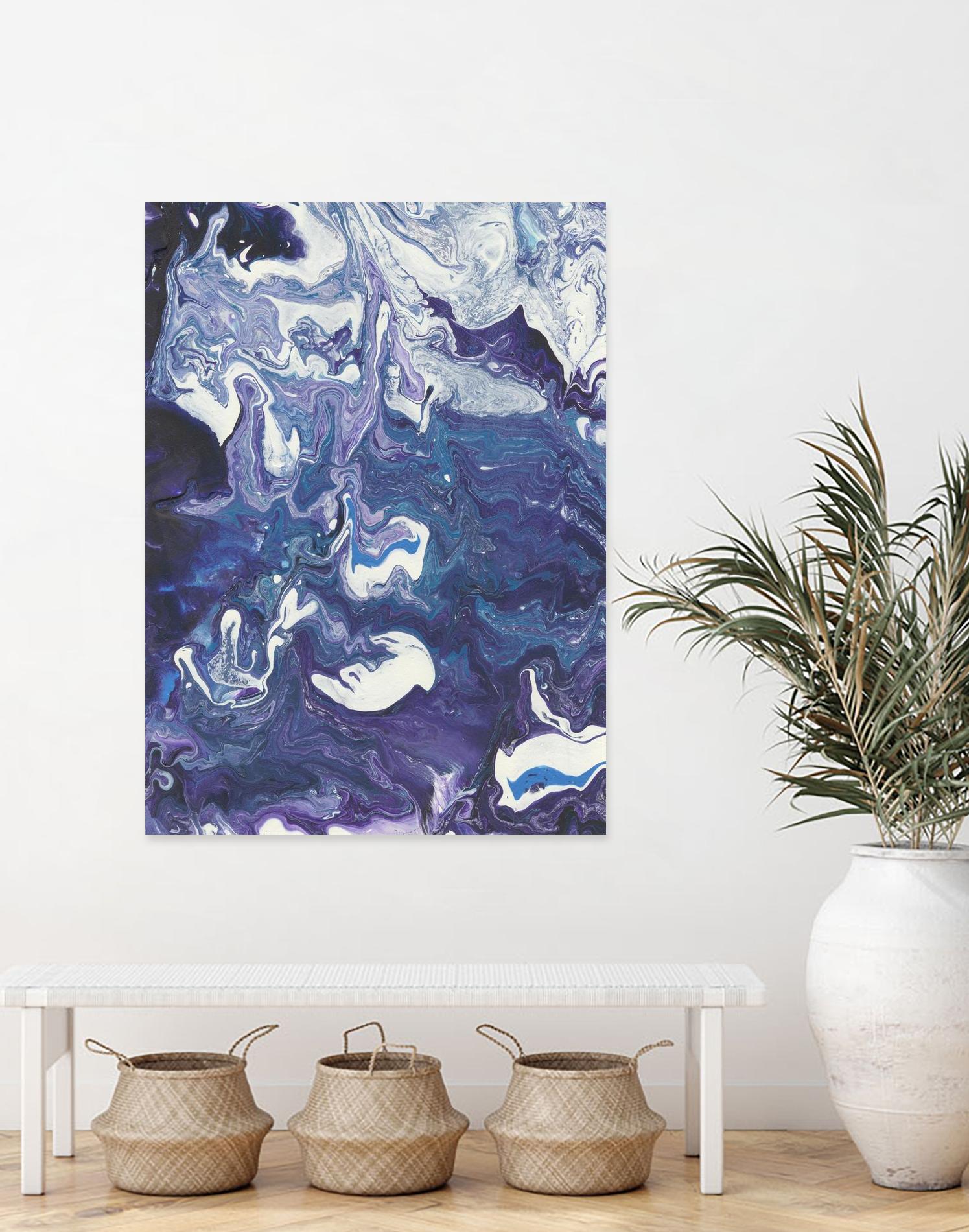 Meandering Mulberry I by Regina Moore on GIANT ART - pink abstract