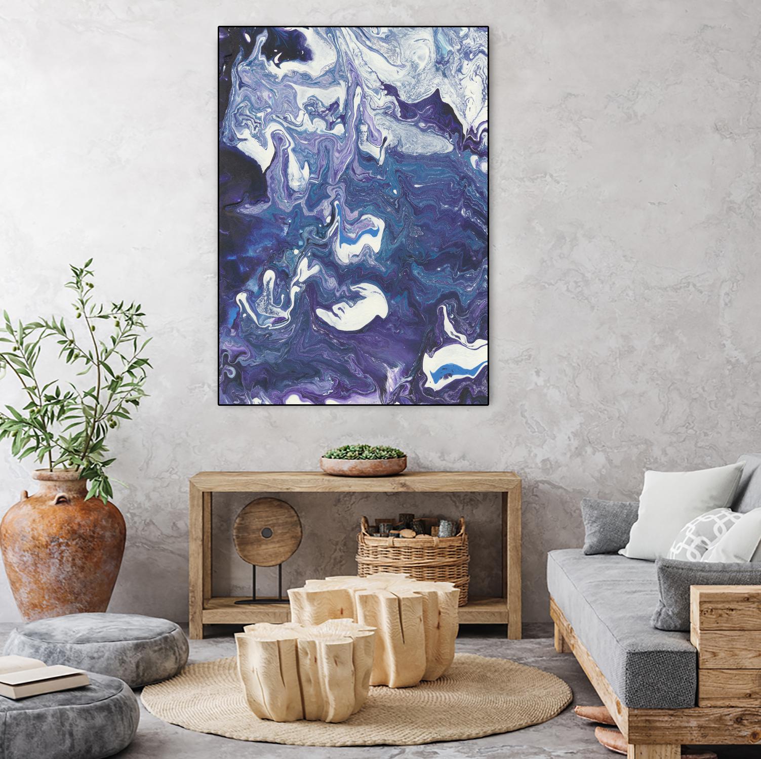 Meandering Mulberry I by Regina Moore on GIANT ART - pink abstract