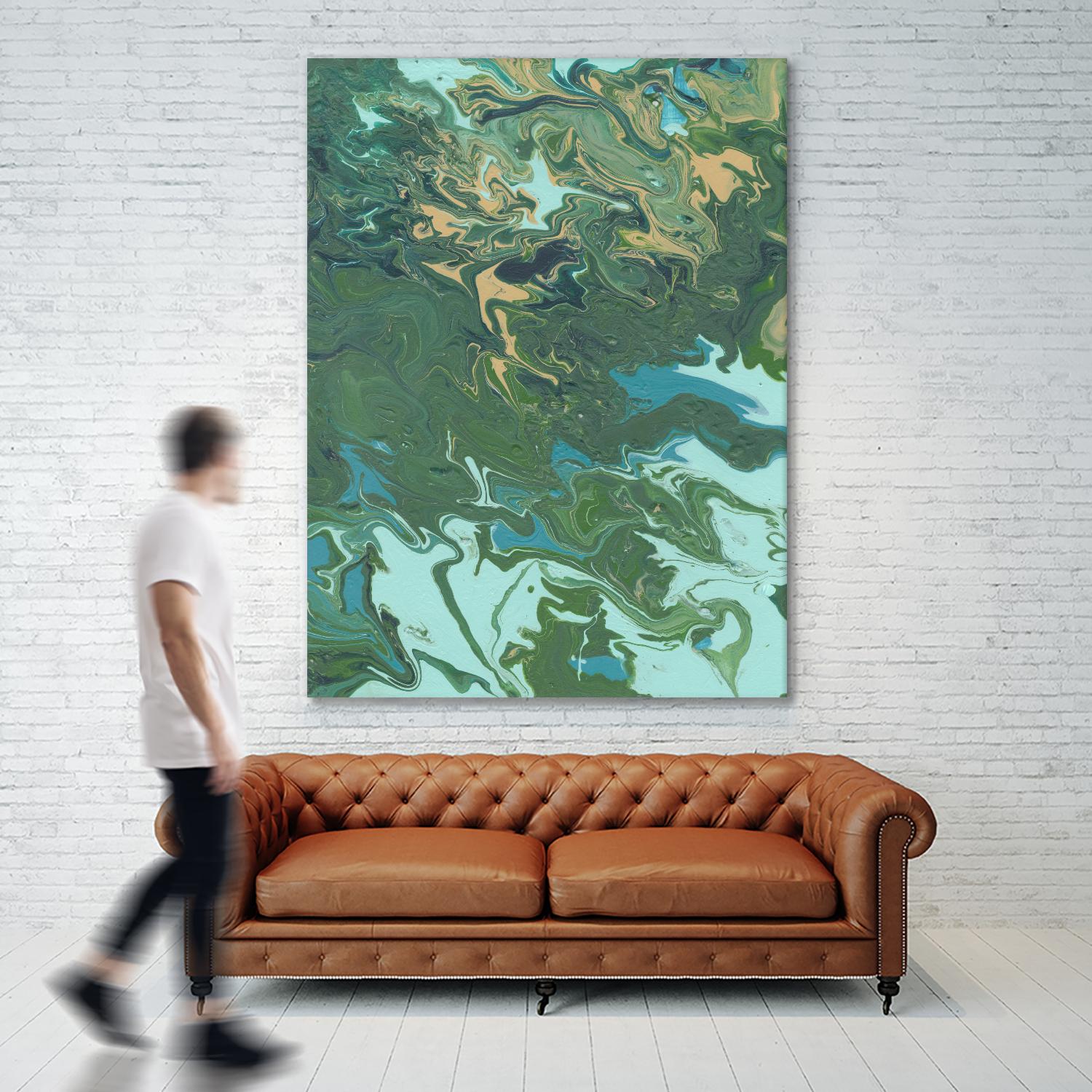 Rambling Sage I by Regina Moore on GIANT ART - green abstract