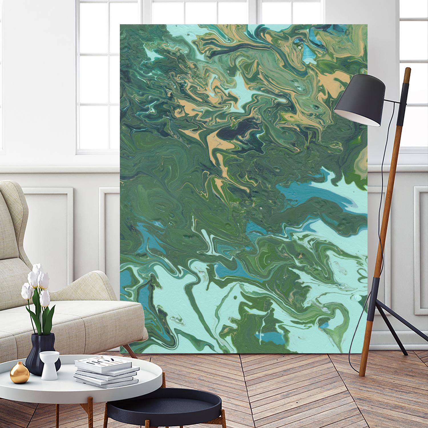 Rambling Sage I by Regina Moore on GIANT ART - green abstract