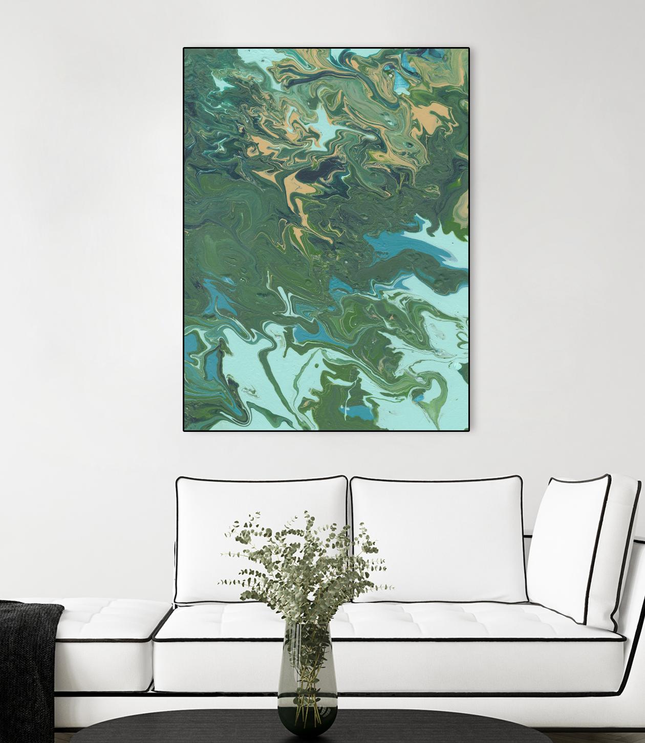 Rambling Sage I by Regina Moore on GIANT ART - green abstract
