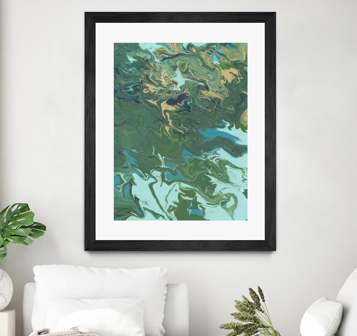 Rambling Sage I by Regina Moore on GIANT ART - green abstract