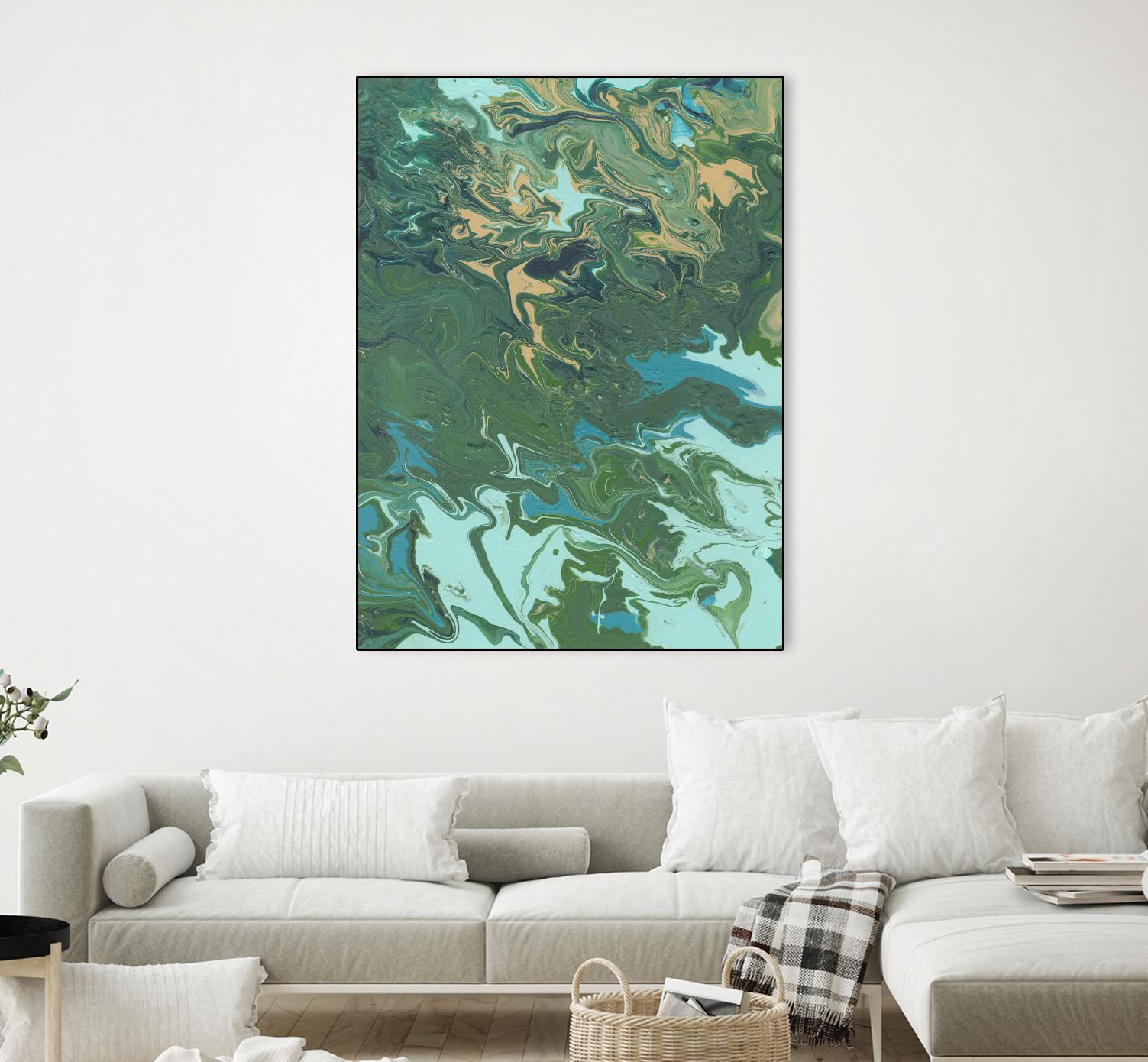Rambling Sage I by Regina Moore on GIANT ART - green abstract