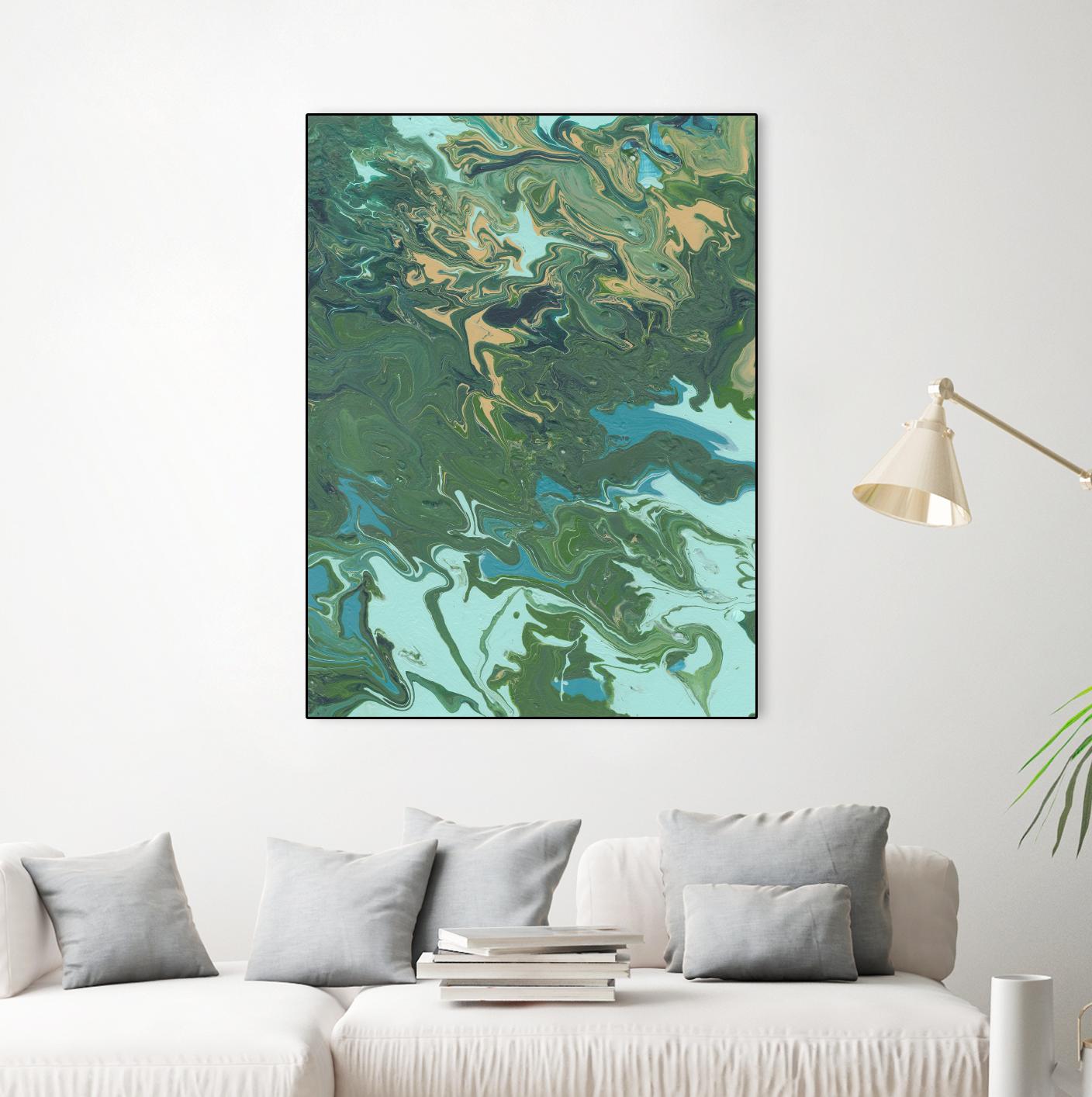 Rambling Sage I by Regina Moore on GIANT ART - green abstract