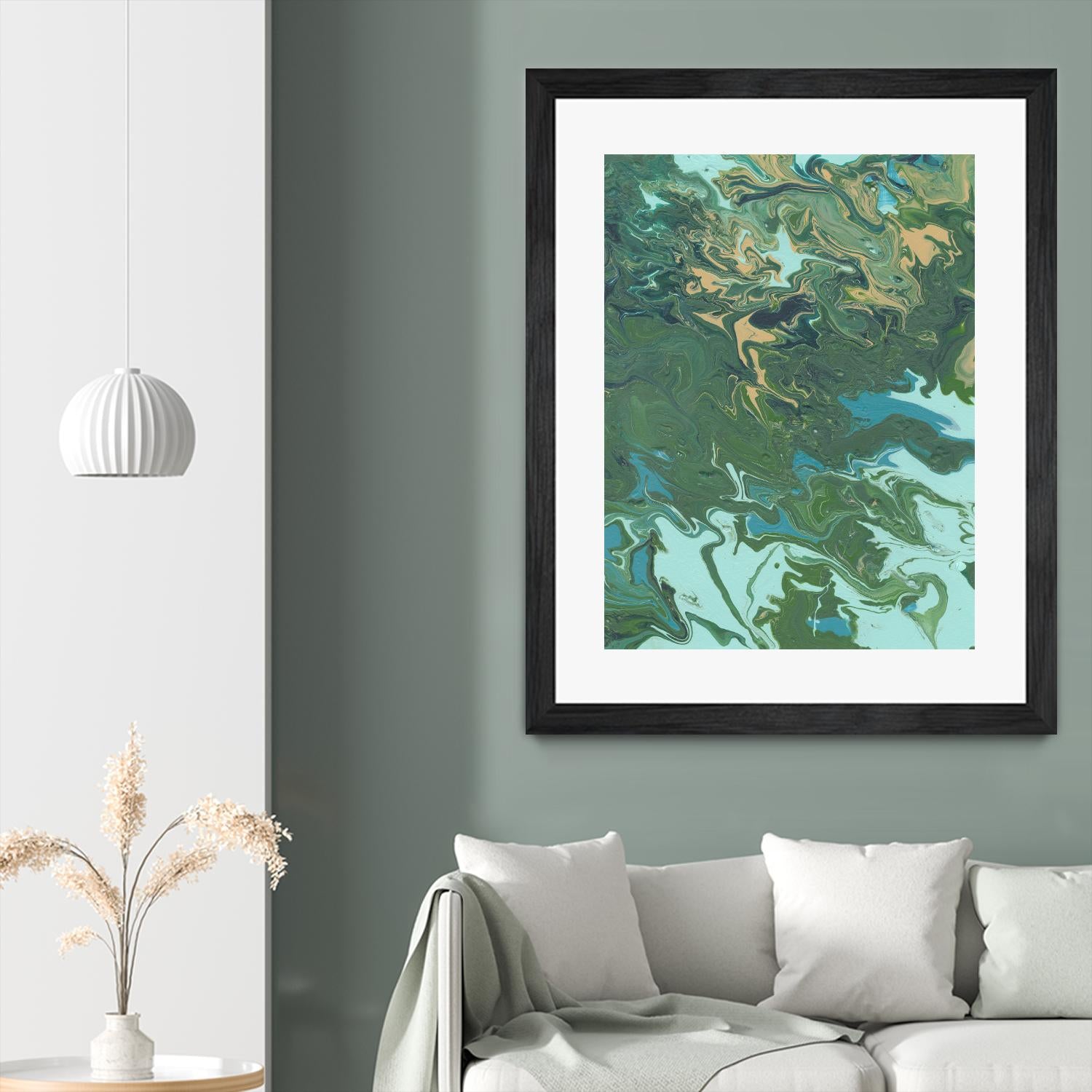 Rambling Sage I by Regina Moore on GIANT ART - green abstract