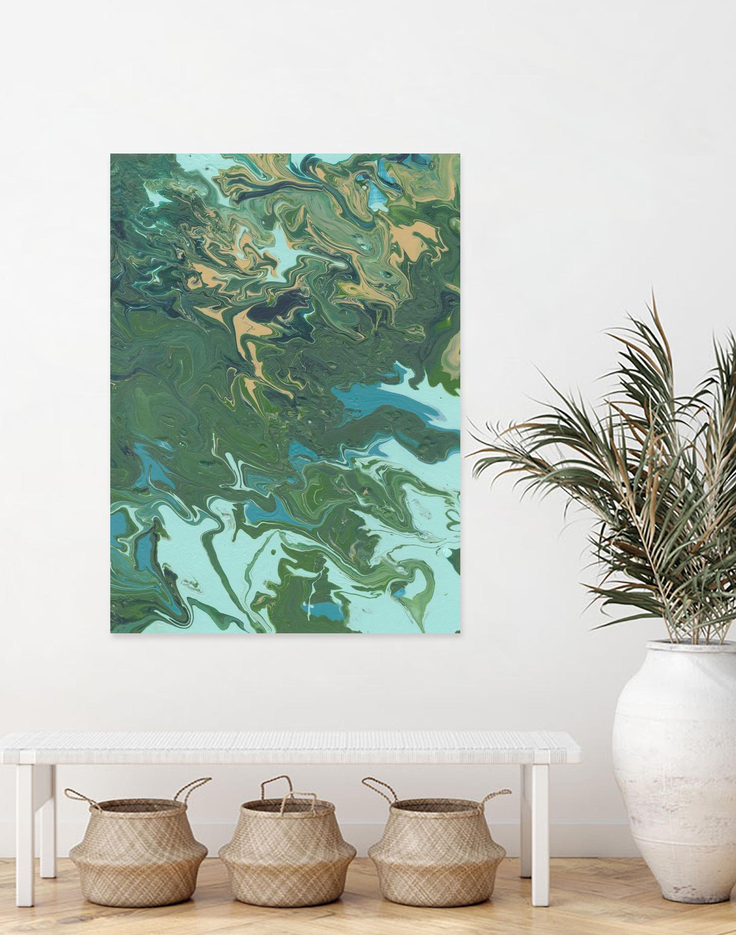 Rambling Sage I by Regina Moore on GIANT ART - green abstract