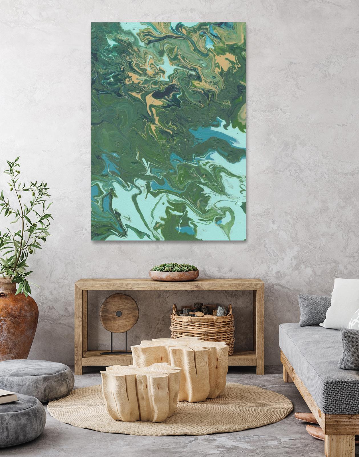 Rambling Sage I by Regina Moore on GIANT ART - green abstract