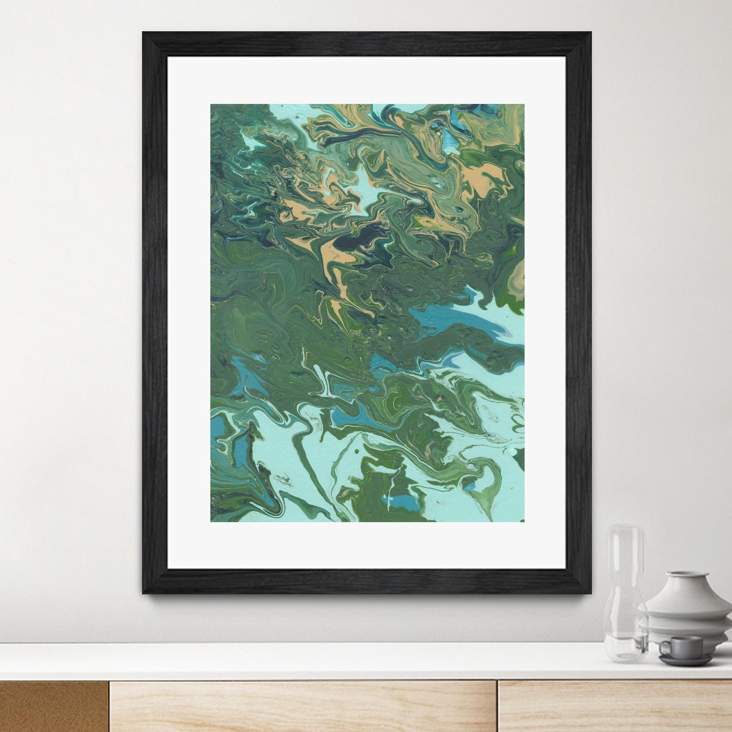 Rambling Sage I by Regina Moore on GIANT ART - green abstract