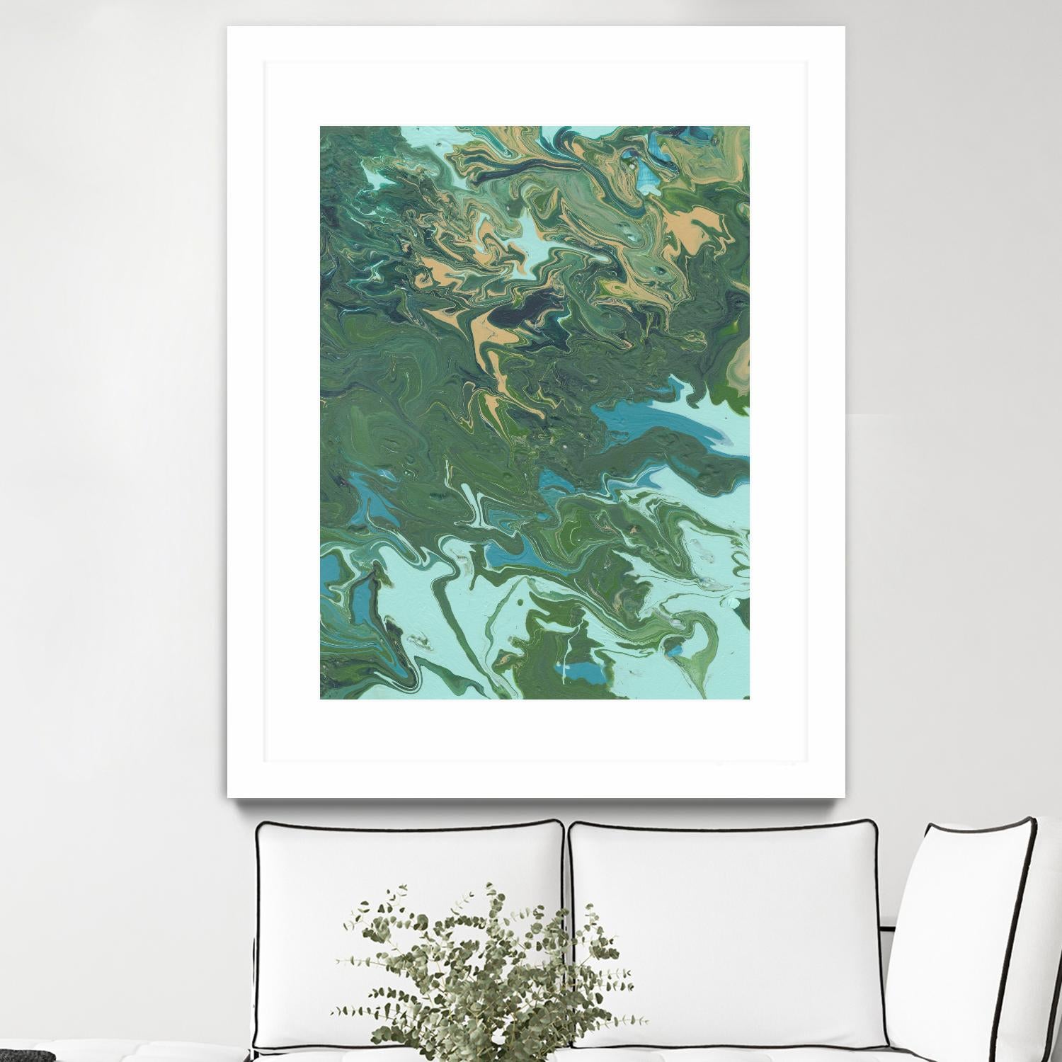 Rambling Sage I by Regina Moore on GIANT ART - green abstract