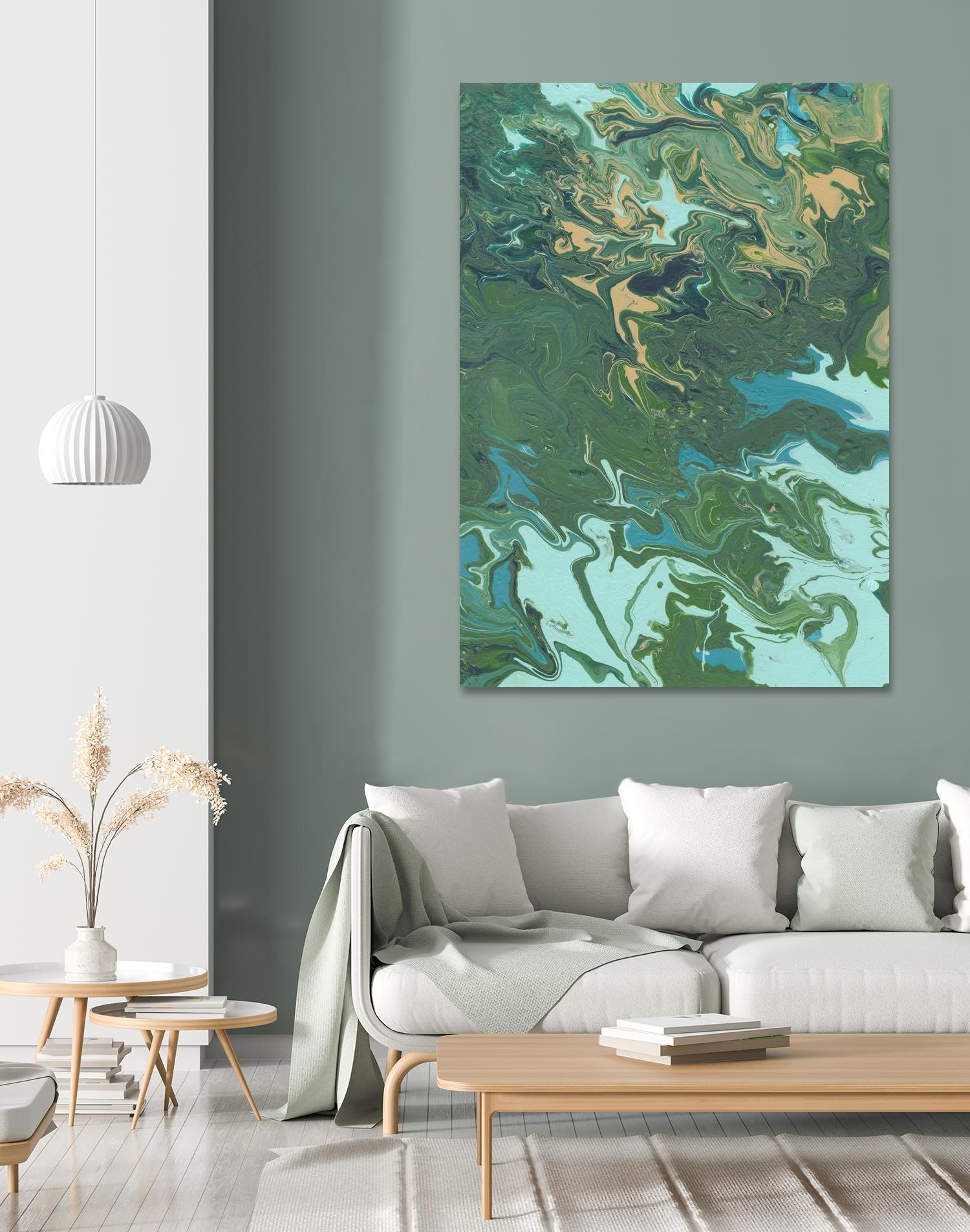 Rambling Sage I by Regina Moore on GIANT ART - green abstract
