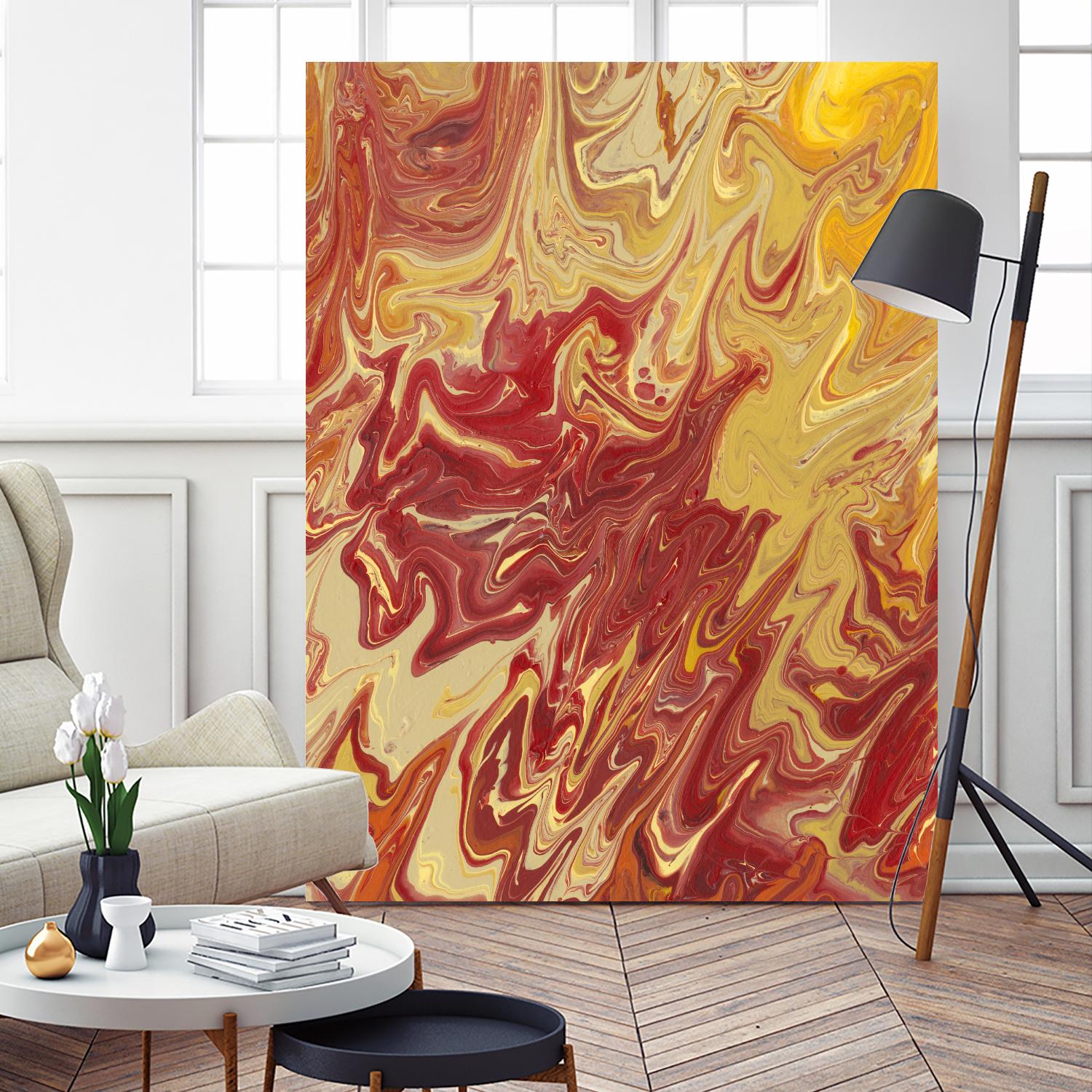 Nomadic Blaze II by Regina Moore on GIANT ART - orange abstract