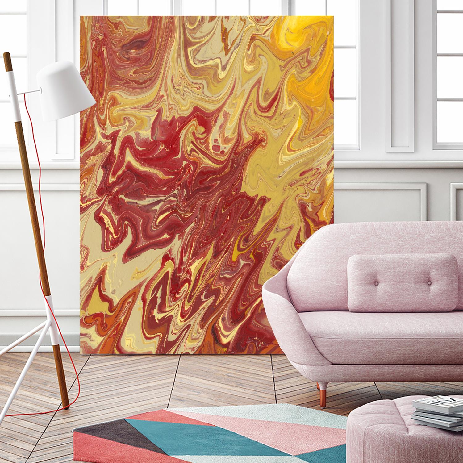 Nomadic Blaze II by Regina Moore on GIANT ART - orange abstract