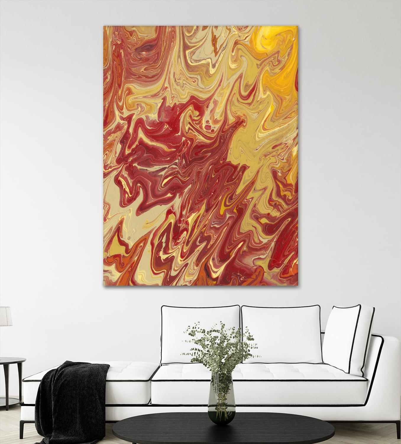 Nomadic Blaze II by Regina Moore on GIANT ART - orange abstract
