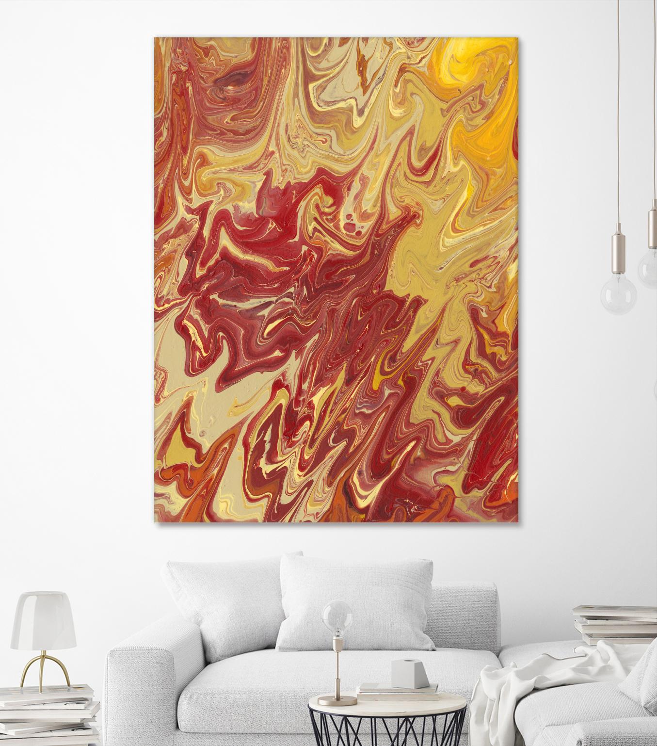 Nomadic Blaze II by Regina Moore on GIANT ART - orange abstract