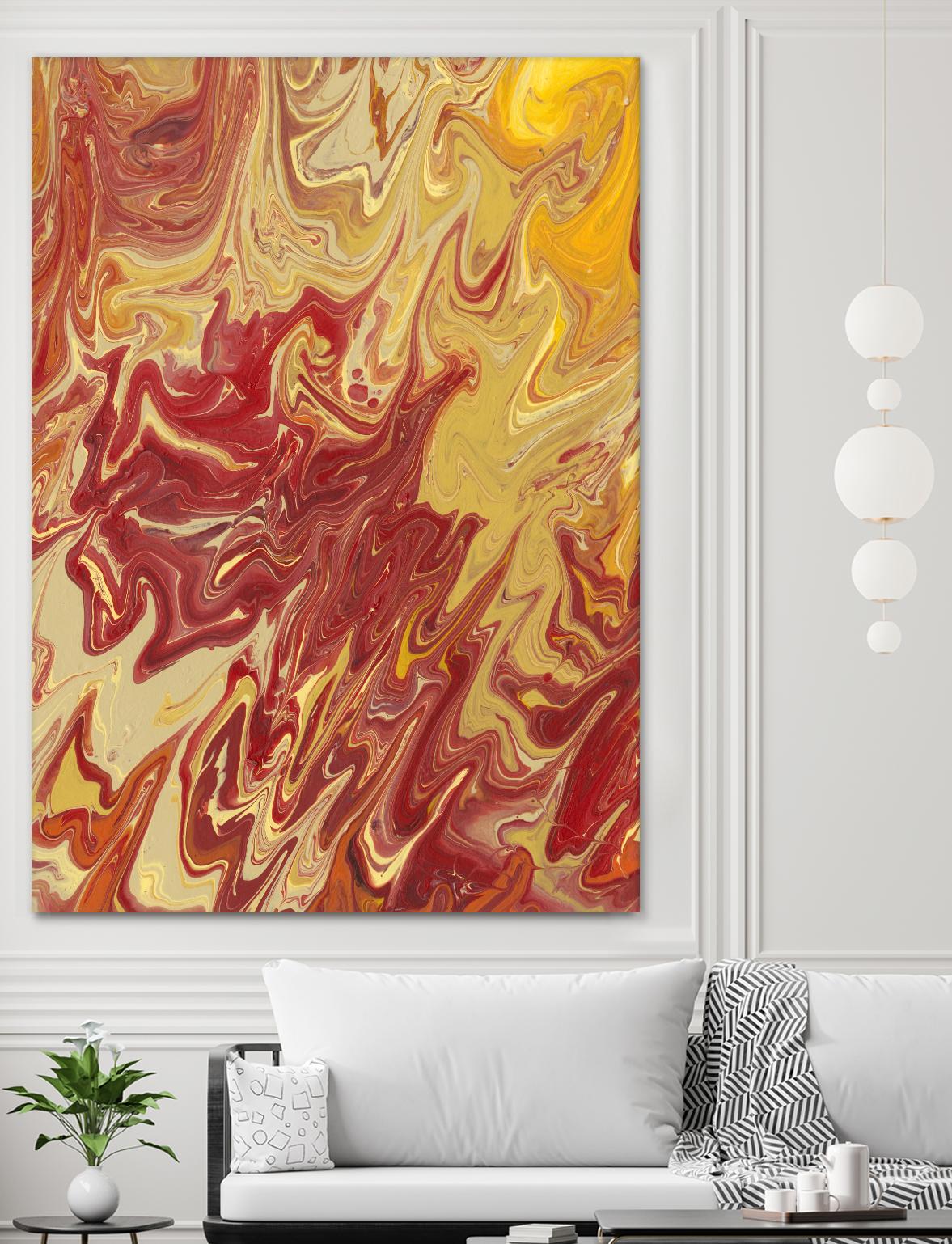 Nomadic Blaze II by Regina Moore on GIANT ART - orange abstract