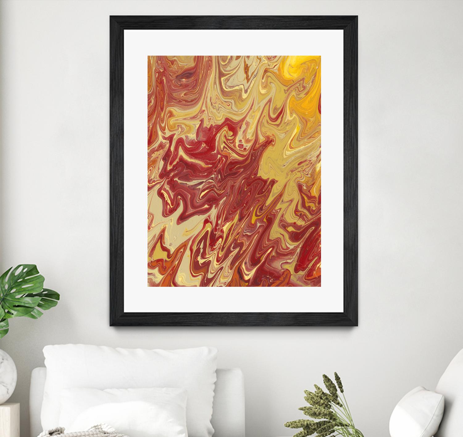 Nomadic Blaze II by Regina Moore on GIANT ART - orange abstract