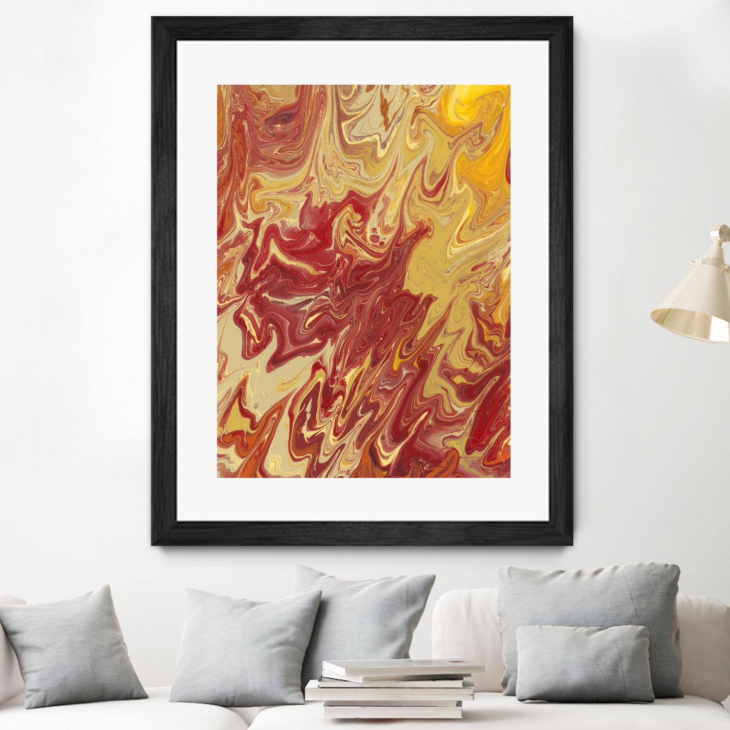 Nomadic Blaze II by Regina Moore on GIANT ART - orange abstract