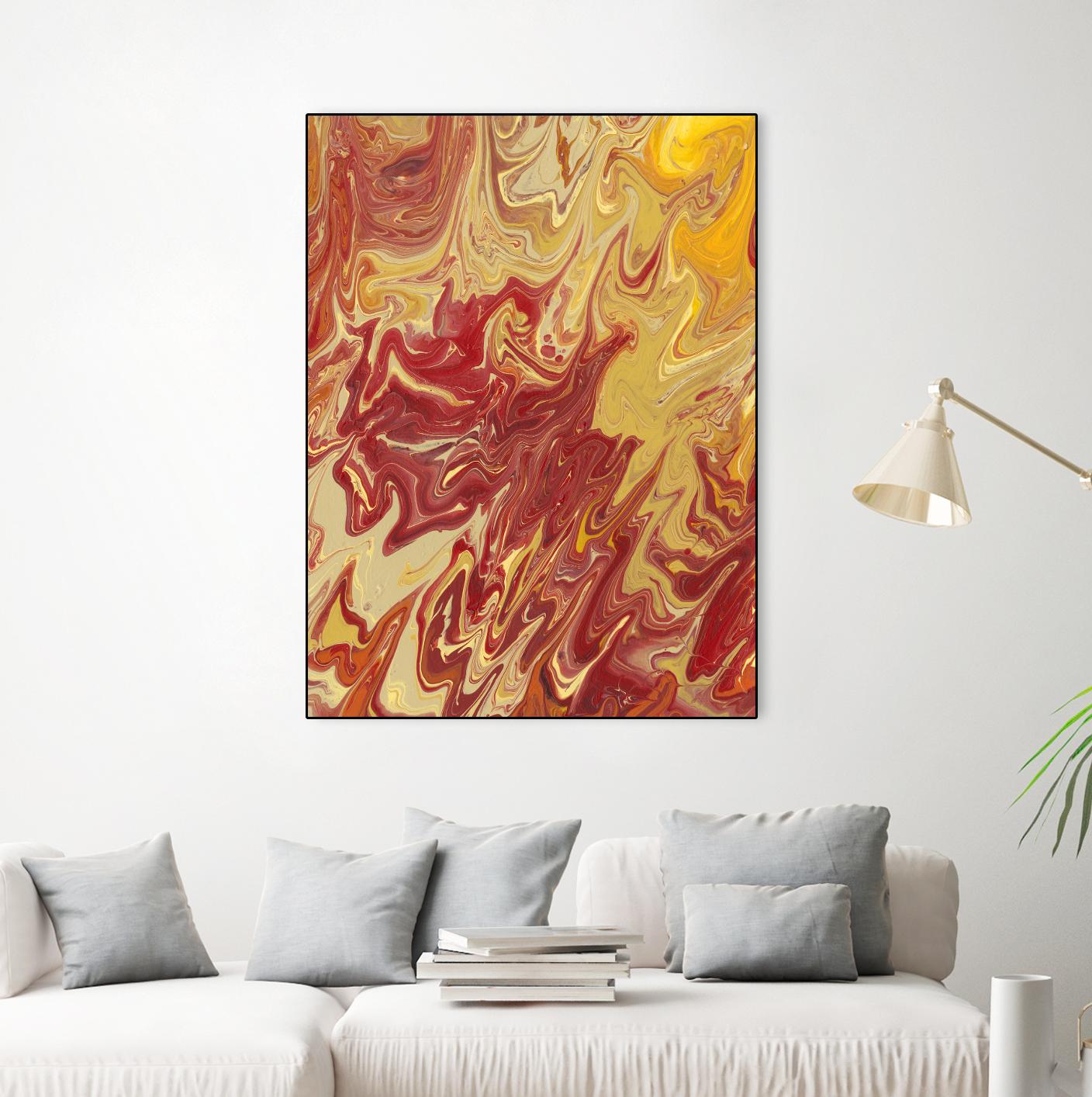 Nomadic Blaze II by Regina Moore on GIANT ART - orange abstract