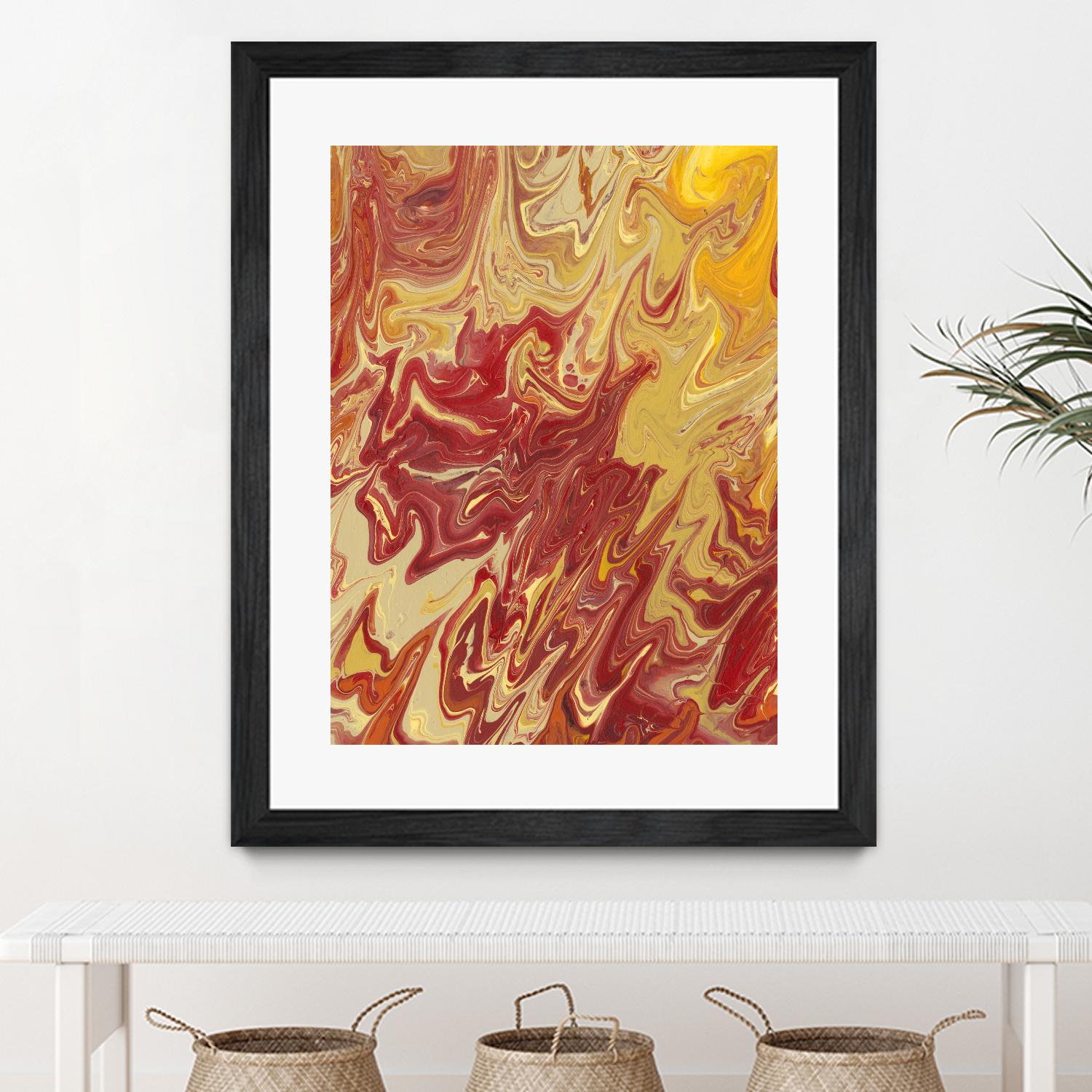 Nomadic Blaze II by Regina Moore on GIANT ART - orange abstract